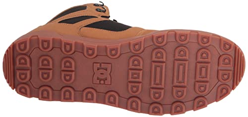 DC Men's Pure High-Top Water Resistant Boot Skate Shoe WHEAT/BLACK 8