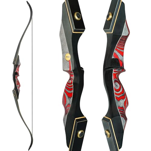 Recurve Bow and Arrow Set 45 lbs Coral Snake - 60 Inch Takedown Hunting Bow