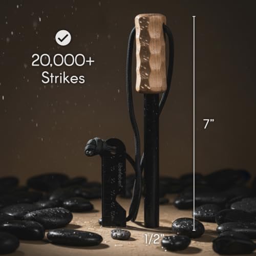 Überleben Kräftig Grip Ferro Rod Fire Starter 1/2 Inch Waterproof Camping Tool
