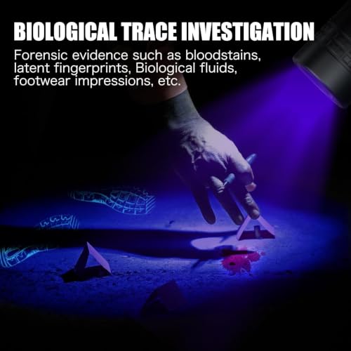 Rechargeable UV Flashlight 365nm for Deer Blood Tracking & Fluorescence Inspection