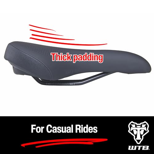 WTB Comfort Bike Saddle - Extra Wide, Plush Padding, Contoured Shape