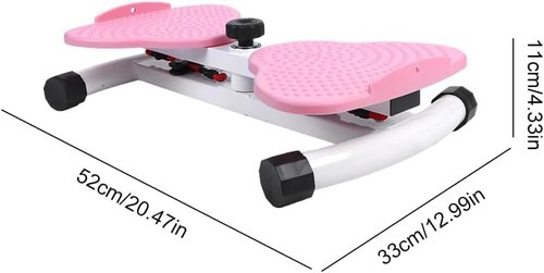 Waist Twister Board for Exercise – Dual Pedal Balance Fitness Board with Resistance Bands, Core & Waist Trainer for Home Workout, Non-Slip Twisting Disc for Women Men (Pink)