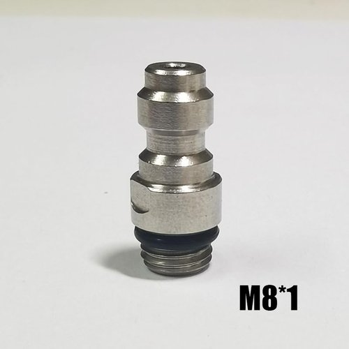 Aopkeo 8mm Fill Nipple Male Quick Disconnect Valve with One Way Foster Stainless Steel for Paintball Airsoft PCP Diving Mountaineering (M8*1 Thread)