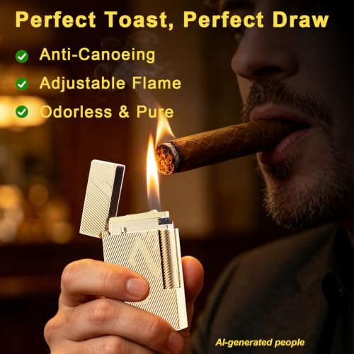 Gold 007 Style Brass Lighter with Crisp Ping Sound - Luxurious Gift-Ready
