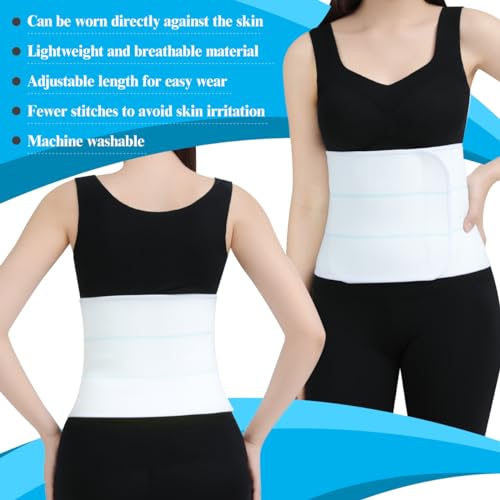 Pauline Abdominal Binder Post Surgery Support Belt - White / M / 30-45 Inches