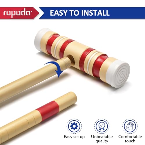 ROPODA 35IN Six-Player Croquet Set Outdoor Lawn Game for Adults & Kids