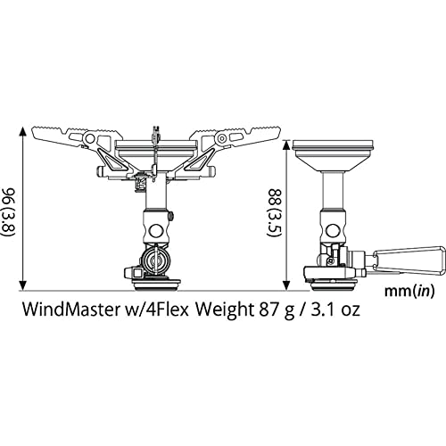 Ultralight Backpacking Stove with Wind Resistance and 4Flex Support