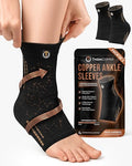 TheraCopper Copper Ankle Support Brace Medium 2 Pack - Support & Recovery