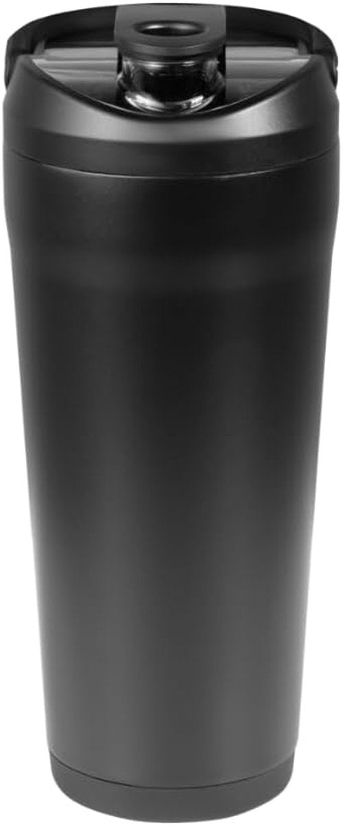 HydroJug 24 oz Stainless Steel Shaker - Insulated, Leakproof & BPA-Free - Silent Mixing Grate, Black