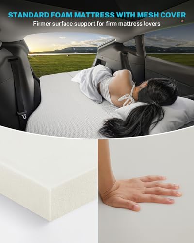 Gonex Foam Mattress for Tesla Model Y & 3 - Car Camping Bed, Supportive 2-Inch High-Density Foam, Foldable & Removable Cover