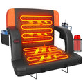 23-Inch Blue Stadium Seats with Back Support & Foldable Bleacher Chair - Includes Orange Variation