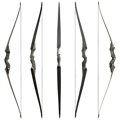 Recurve Longbow 60 Inch Takedown Bow 55Lbs for Hunting & Target Practice - Right Hand