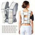 WICTTISPOSI Adjustable Weighted Vest for Women Men Ivory Gray 0.7-18 lbs Fitness Training