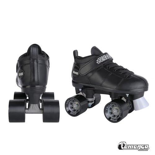 Black Chicago Skates Bullet Speed Roller Skates Men Women Adjustable Indoor Outdoor 11