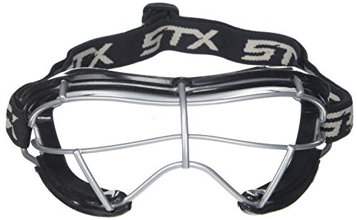 STX Lacrosse 4Sight+ S Goggles Black Adult Silicone Eye Mask for Women's Lacrosse