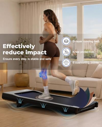 MJWW Smart Walking Pad Treadmill with Incline for Home & Office Workout