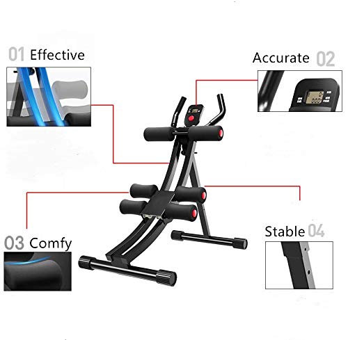 Fitlaya Fitness Core & Abdominal Trainers AB Workout Machine Home Gym Exercise Machine Ab Cruncher Foldable Fitness Equipment (red01)
