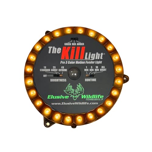 Motion Activated Wildlife Feeder Light with 3 Colors – Red, Green, Amber