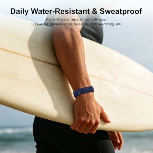 Waterproof Silicone Fitbit & Google Compatible Air Band - Fog Blue Variation