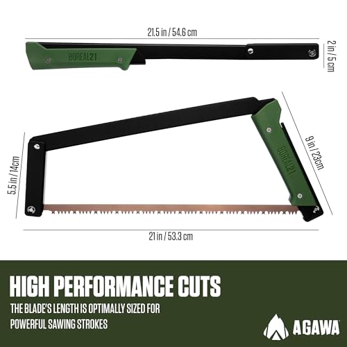 21-Inch Folding Saw with All-Purpose Blade - Green, Lightweight Camping Tool