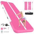Inflatable Gymnastics Training Mat - 10ft x 3.3ft x 4in Rose Air Track for Home & Gym