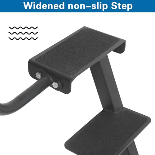 OUTPRIZE Vertical Mount 3-Step Boat Trailer Step with Handrail – Heavy Duty, Rust-Resistant
