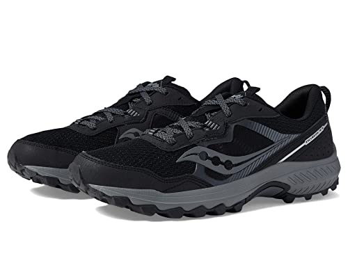 Saucony Men's Excursion TR16 Trail Running Shoes - Black/Charcoal, Size 10.5