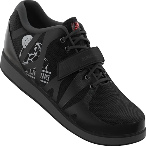 Men's 8.5 Women / 7 Men Deadlift Shoes for Powerlifting Black - Nordic Lifting MEGIN
