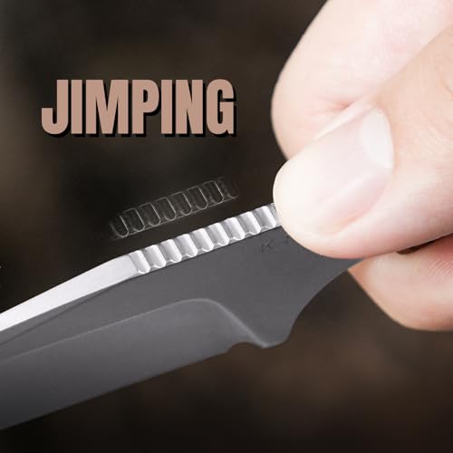 Kizer Muskrat Fixed Blade Knife with Warm Brown Mkuruti Wood Handle - 1064A2