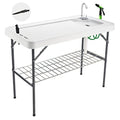 Avocahom Folding Fish Cleaning Table Portable Camping Sink with Faucet & Drain Hose - Black