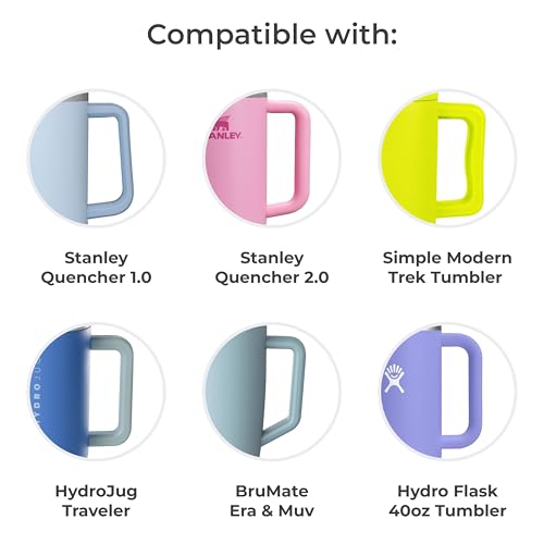 HydraClip Phone Attachment White - Secure Grip & Tripod Stand for Stanley Quencher