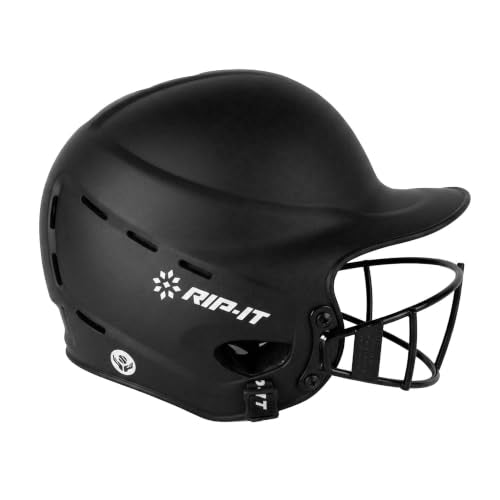 Softball Batting Helmet for Women & Girls - Matte Black, Small/Medium