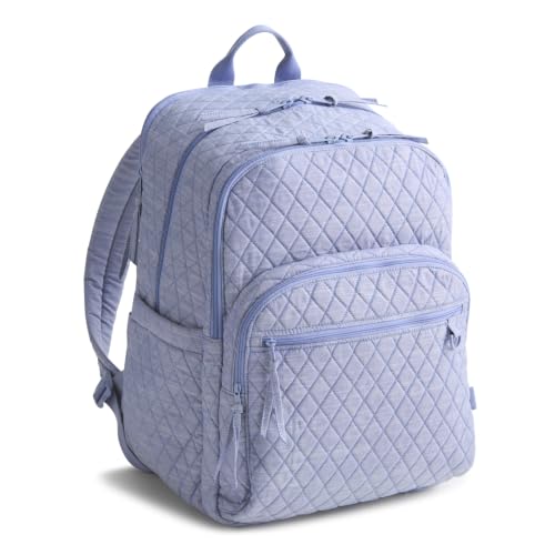 Vera Bradley XL Bancroft Backpack Blue Chambray 38L - One Size Premium Cotton