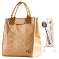 VonNova Women's Insulated Lunch Bag Classic Brown 7L Stylish & Durable Tote