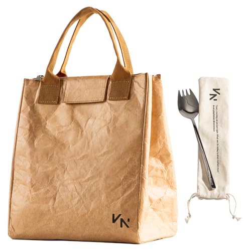 VonNova Women's Insulated Lunch Bag Classic Brown 7L Stylish & Durable Tote