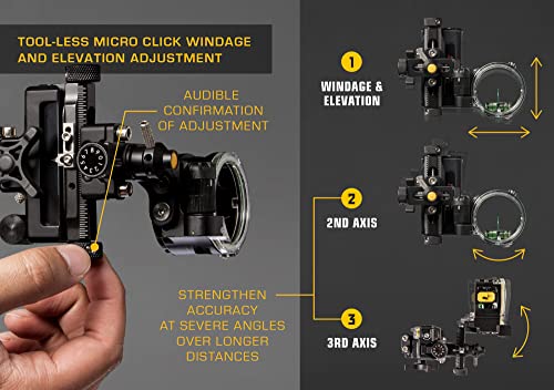 Trophy Ridge React One Pro Bow Sight - Right Hand, 0.01, Accuracy up to 100 Yards