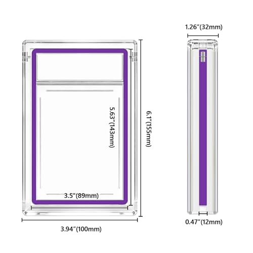 PSA Fit Acrylic Card Display Case 2-Pack for Trading & Sports Cards - Magnetic, UV Shield