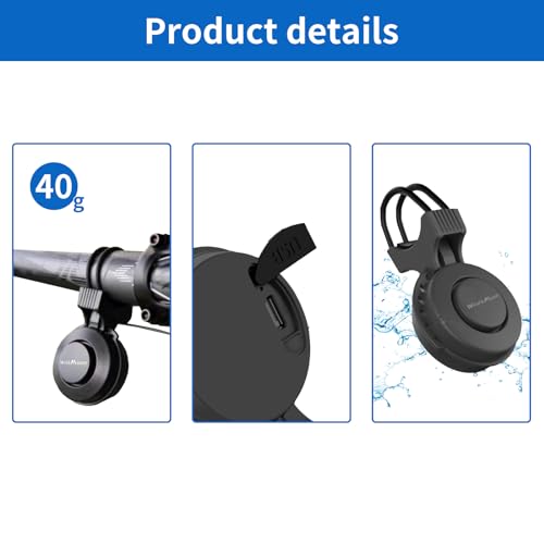 120dB Electric Bike Horn with 4 Sound Modes - Compact Waterproof Cycling Accessory