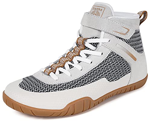 Womens Wrestling Shoes - Wide Fit, Beige, Boxing Shoe