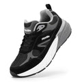 FitVille Wide Walking Shoes for Men - Extra Wide Sneakers with Arch Support, Heel Pain Relief & Plantar Fasciitis - Black & Slate Grey, 13 XX-Wide
