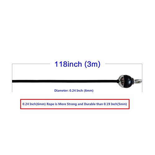 Adjustable Lat Pulldown Cable Rope for Home Gym Fitness Equipment - 118 Inch