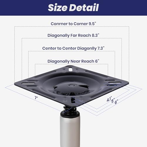 2 Pack Boat Seat Pedestal Base Mount Kit for Fishing & Marine Use - Universal 14" Adjustable Support