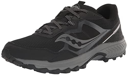 Saucony Men's Excursion TR16 Trail Running Shoes - Black/Charcoal, Size 10.5
