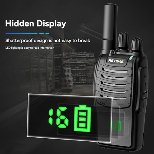 H-777H Walkie Talkies with Earphone 6-Pack Portable Two-Way Radio FRS with Rechargeable Battery