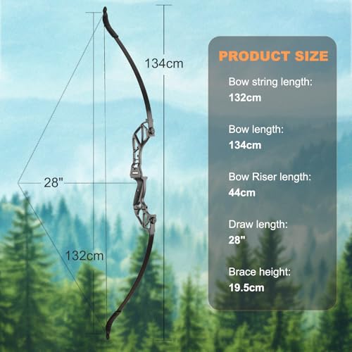 Black 40lb Takedown Recurve Bow for Hunting & Training with Arrow Sight