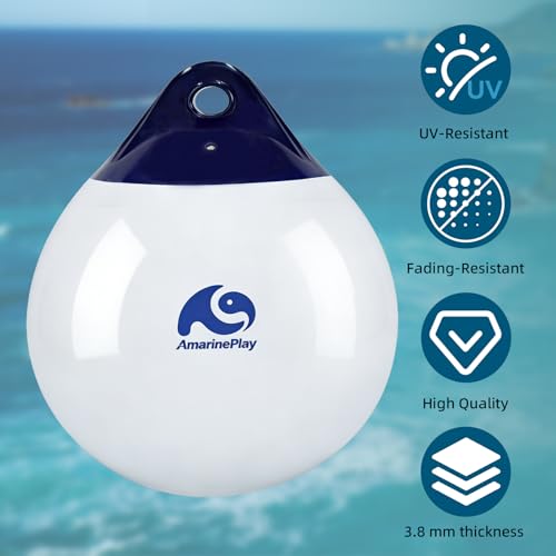 Inflatable Boat Buoy Ball Float - 9/12/15/18/25 Inch Marine-Grade Mooring & Docking Buoys