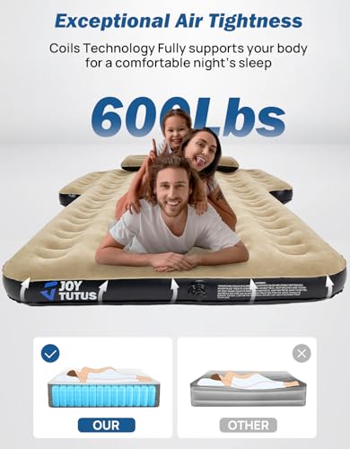 SUV Air Mattress Camping Bed - Camel & Black Portable Inflatable Bed for Vehicles