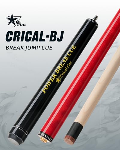 Jump Break Cue - Red 3-Piece Maple Billiard Cue for Break & Jump Shots