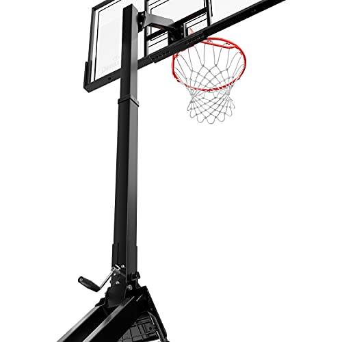Portable Adjustable Basketball Hoop - 54" H Frame Black - Easy Assembly