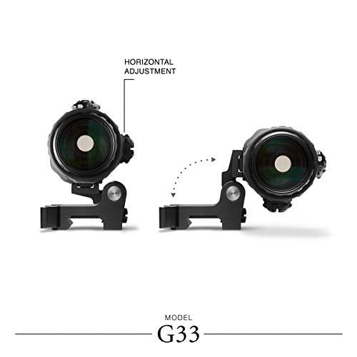 EOTECH G33.STS Magnifier with STS Mount, Black - Quick-Detach 3x/5x Optic